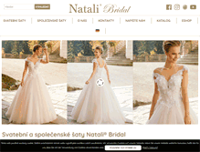 Tablet Screenshot of natalibridal.com